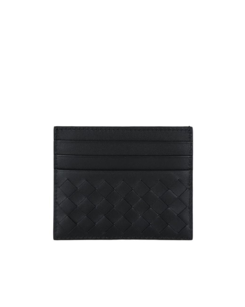 Bottega Veneta Black Woven Card Bag for men