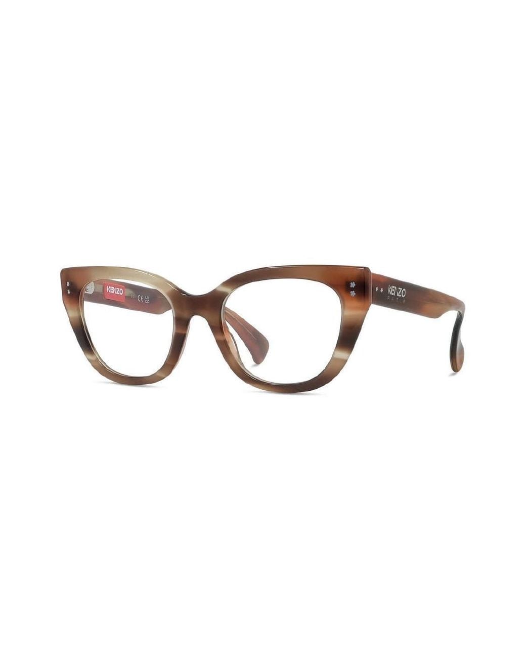 KENZO White Full-Rimmed Glasses (With Non-Prescription Lenses)