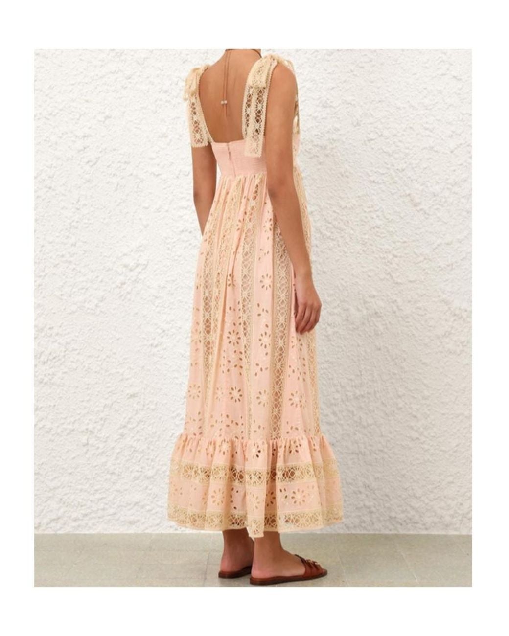 Zimmermann Natural Awaken Textured Stripe Maxi