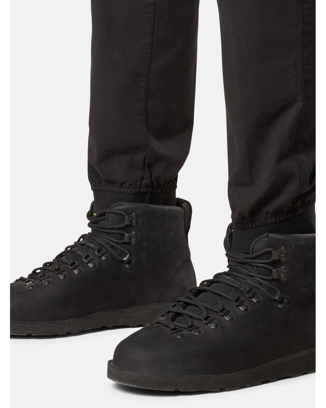 Stone Island Black Regular Tapered Fit Cargo Trousers for men