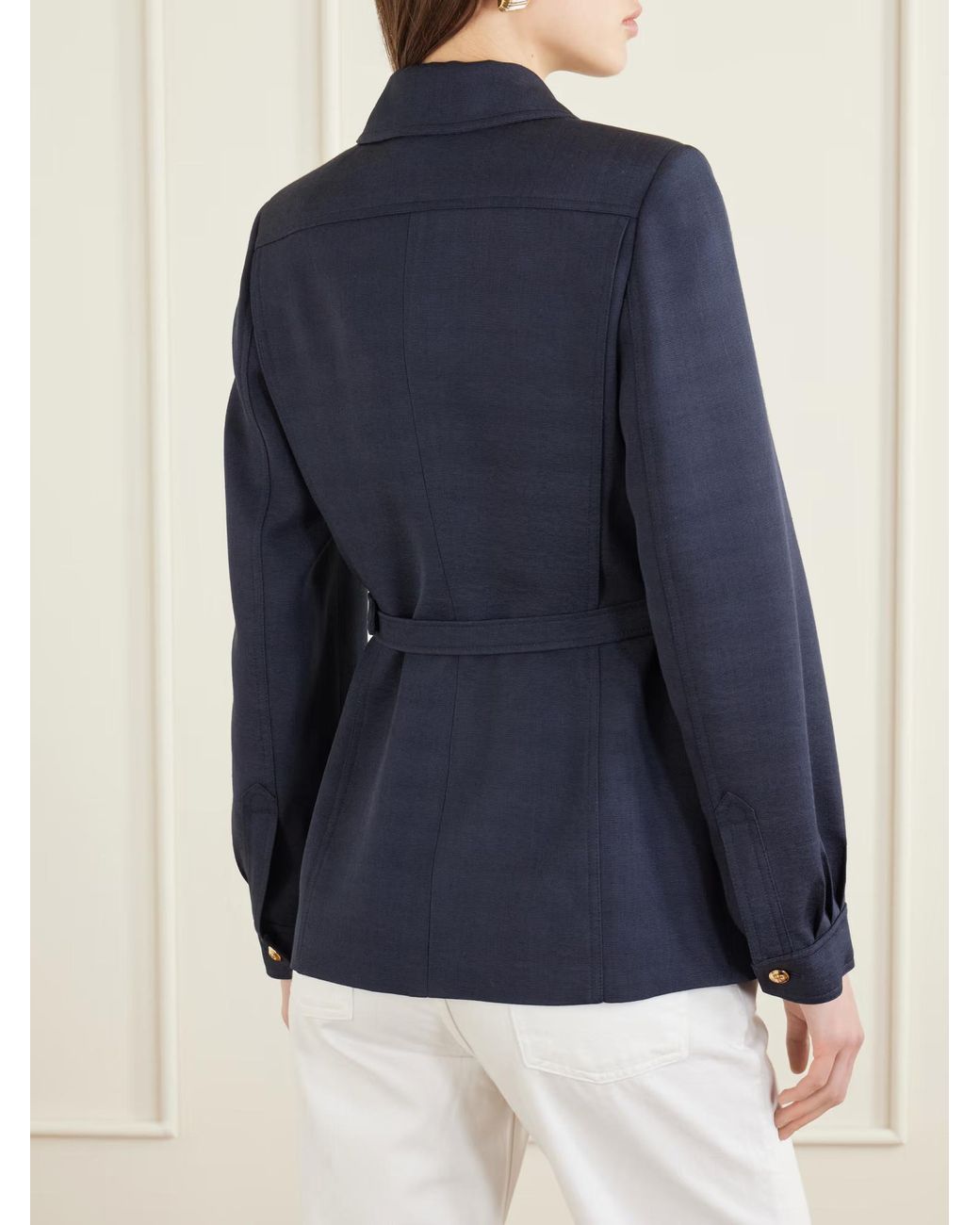 Blazé Milano Blue Genesis Paint Waist-Cinching Jacket