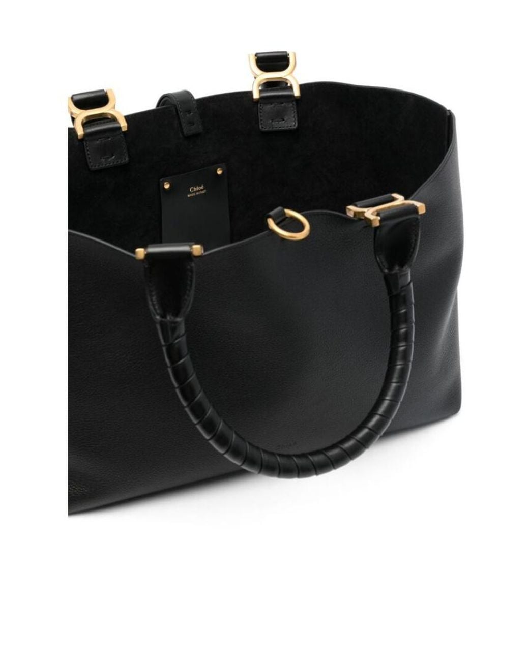 Chloé Black Marcie Leather Tote Bag