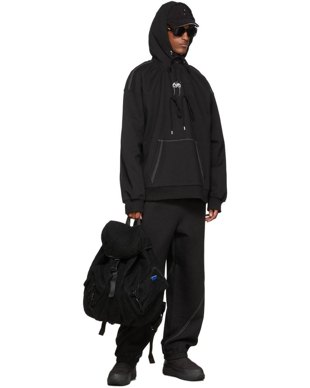 Adererror Black Logo Backpack