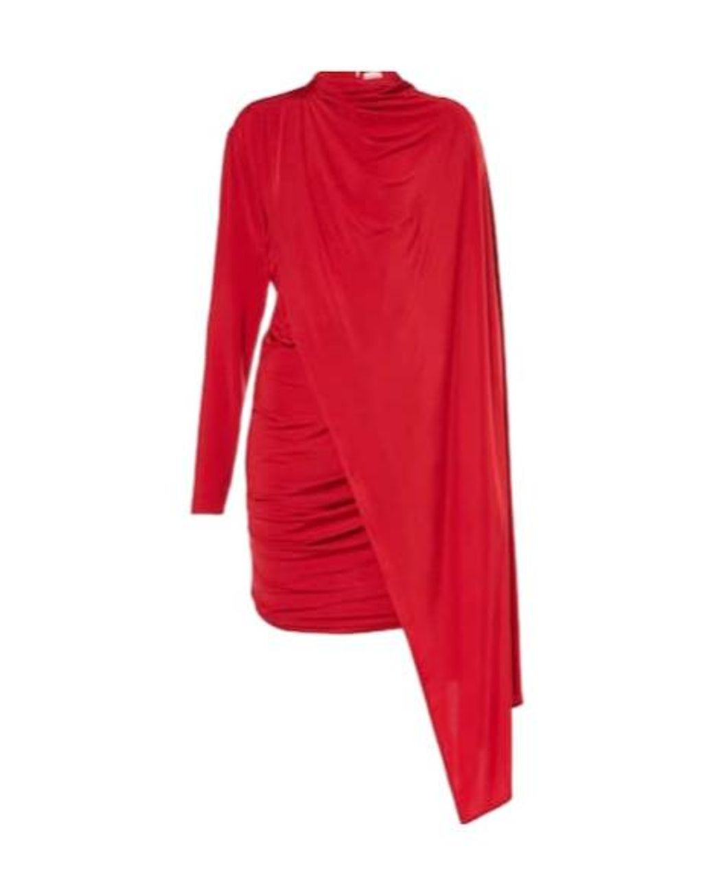 Magda Butrym Red Caped Cupro-Blend Minidress
