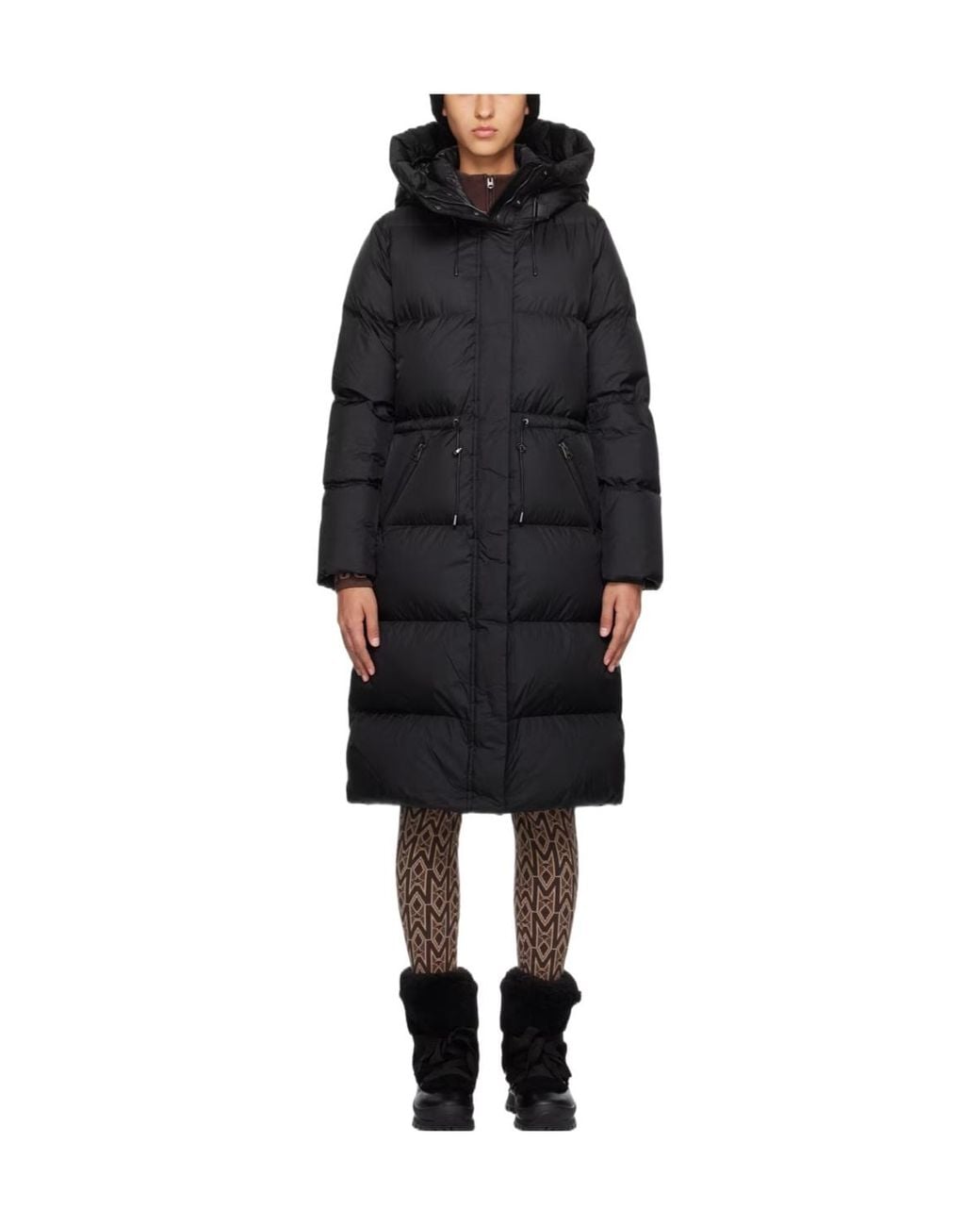 Mackage Black Padded Down Hooded Jacket