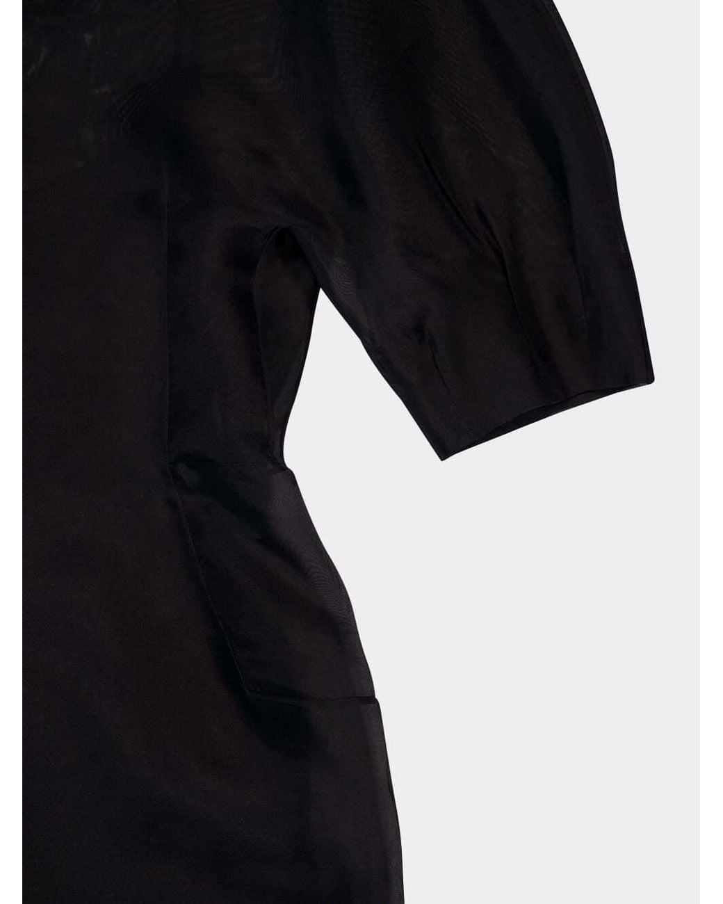 Gabriela Hearst Black Short Sleeve Dress