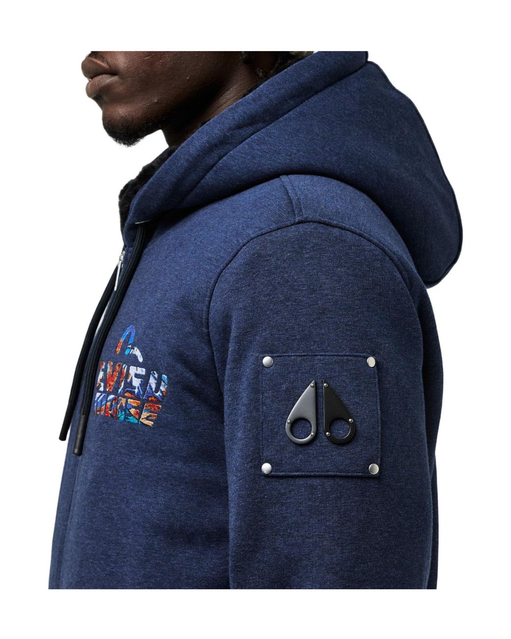 Moose Knuckles Blue Classic Printed Jacket for men