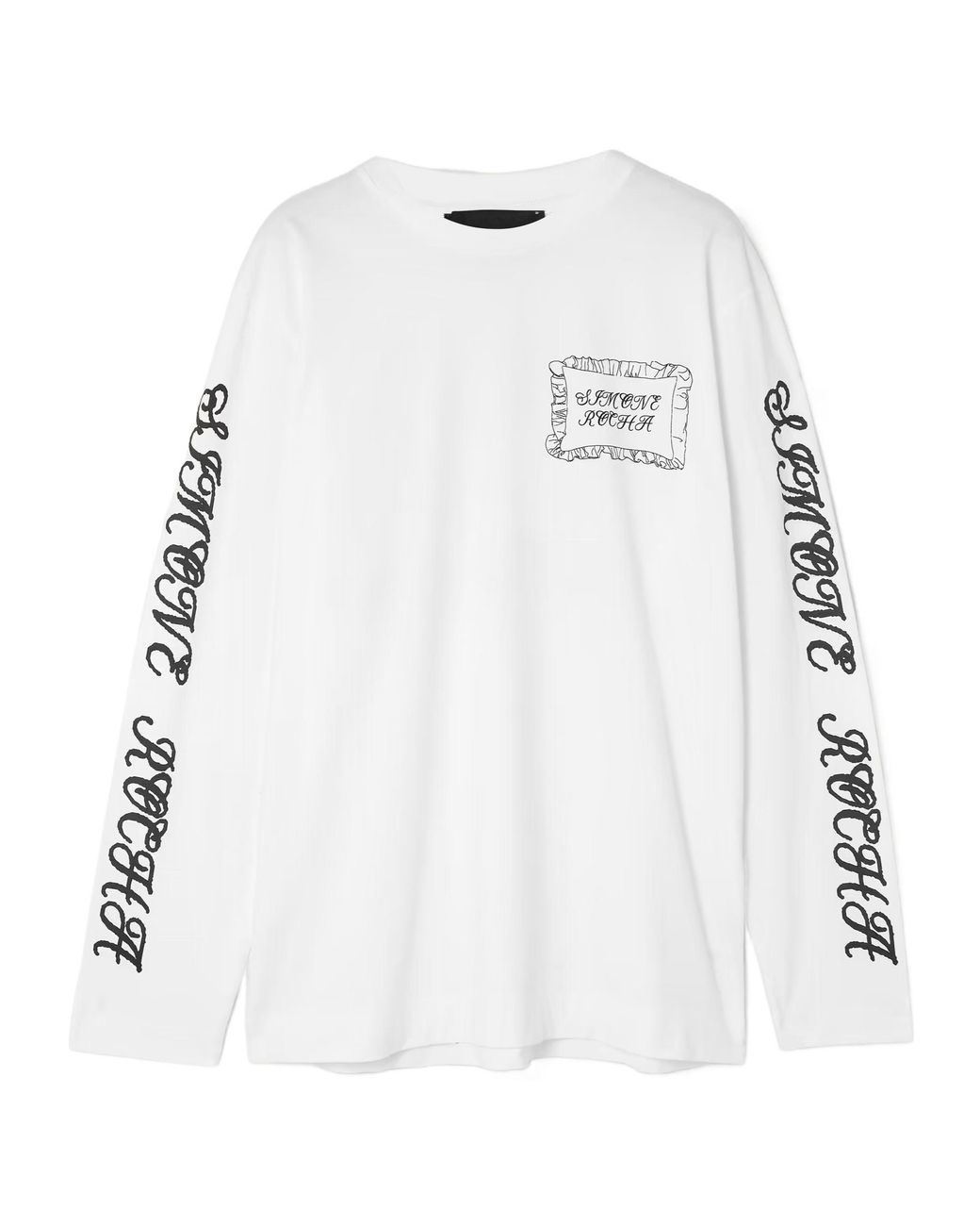 Simone Rocha White Printed Long-Sleeved T-Shirt