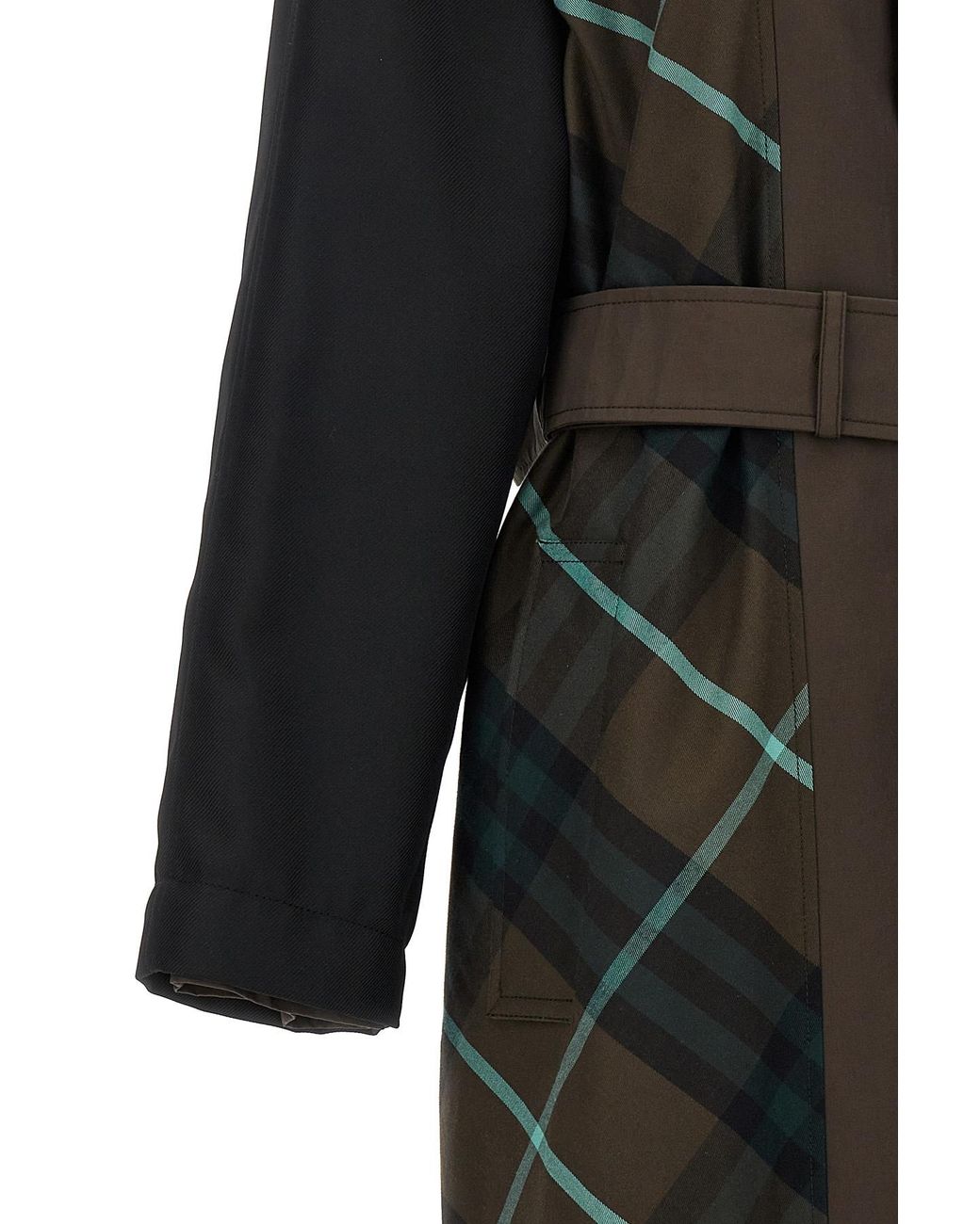 Burberry Black Bradford Belted-Waist Reversible Trench Coat
