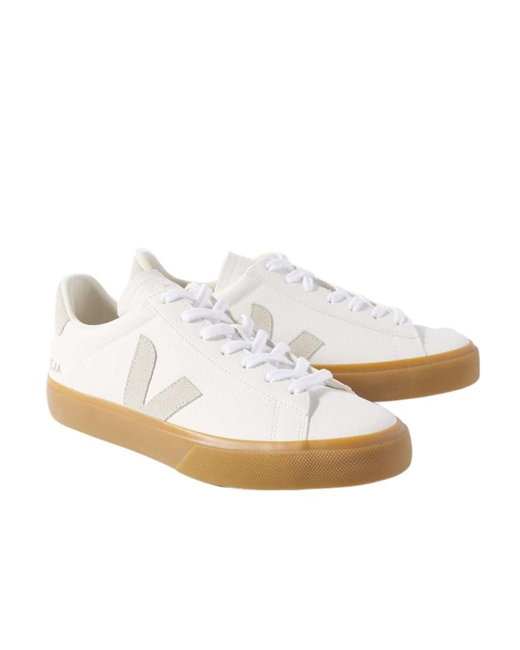 Veja White Campo Low-Top Sneakers for men