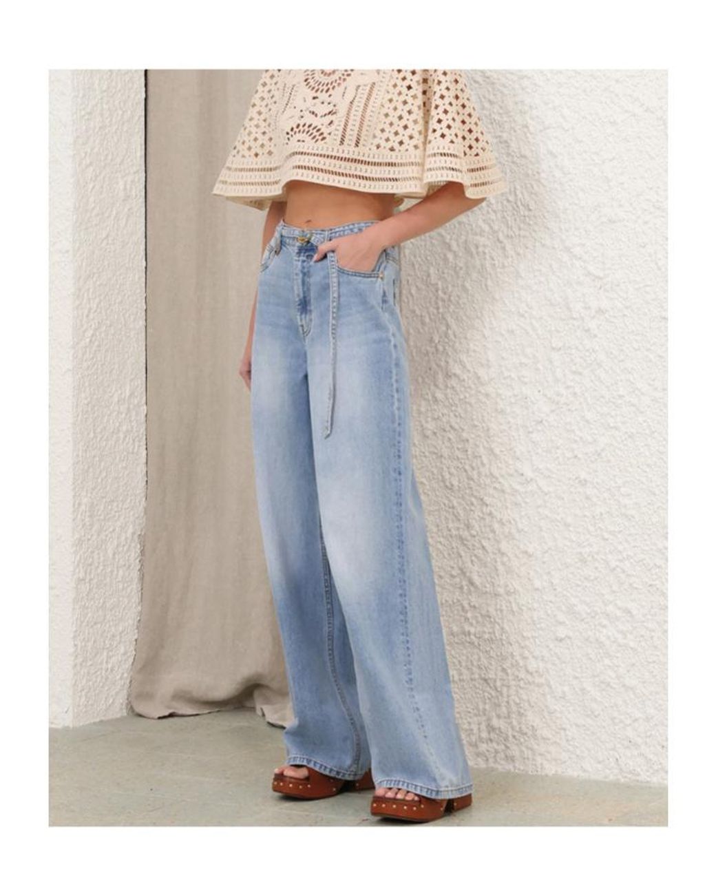 Zimmermann Blue Indra Wide-Leg Jeans