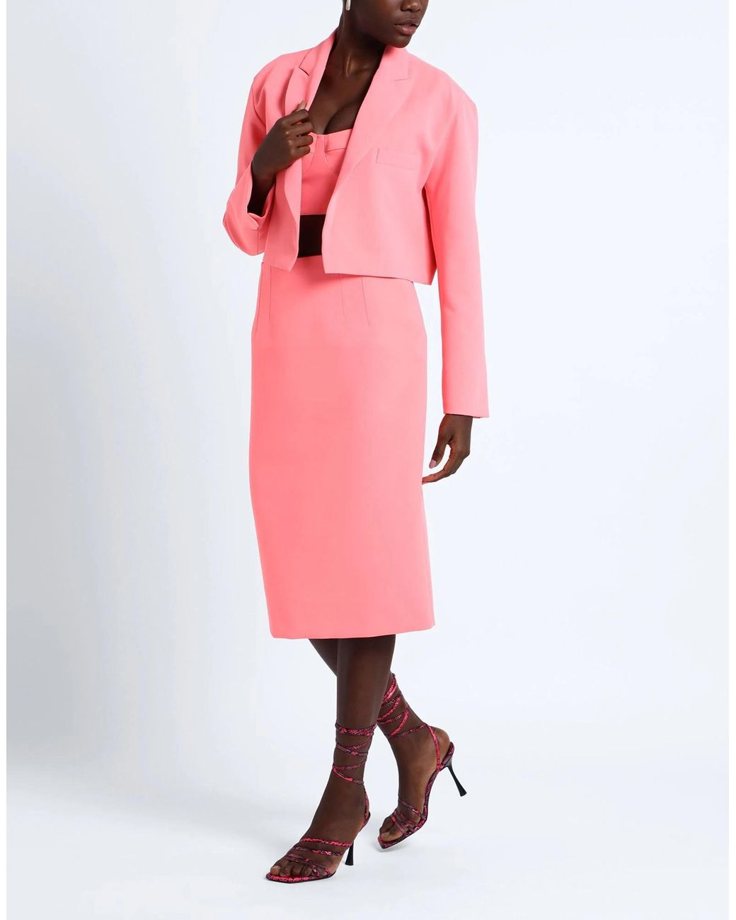 MAX&Co. Pink Minimalist Solid Blazer