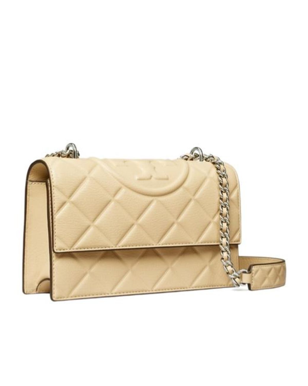 Tory Burch Natural Small Fleming Convertible Shoulder Bag