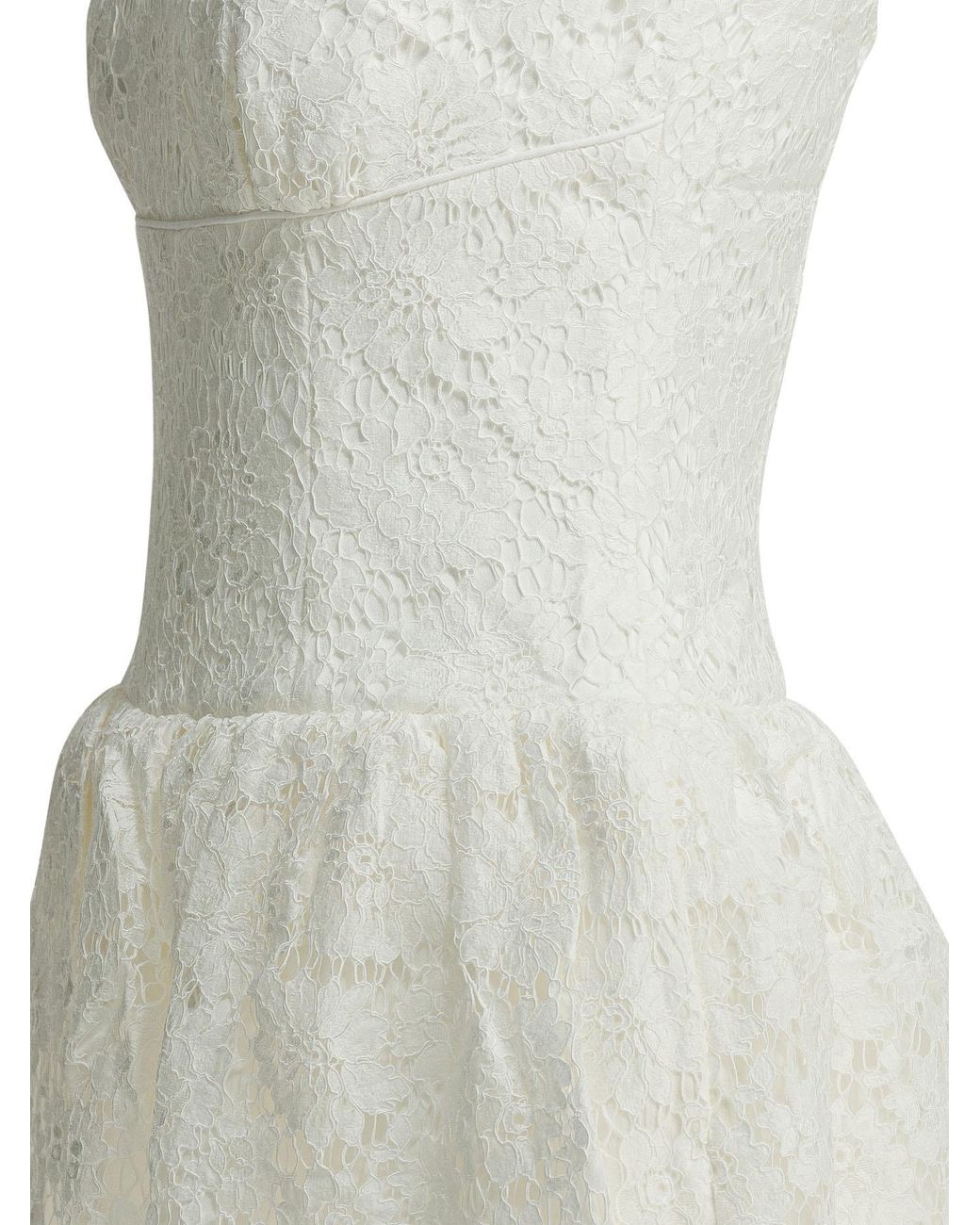 Self-Portrait White Floral Lace Mini Dress