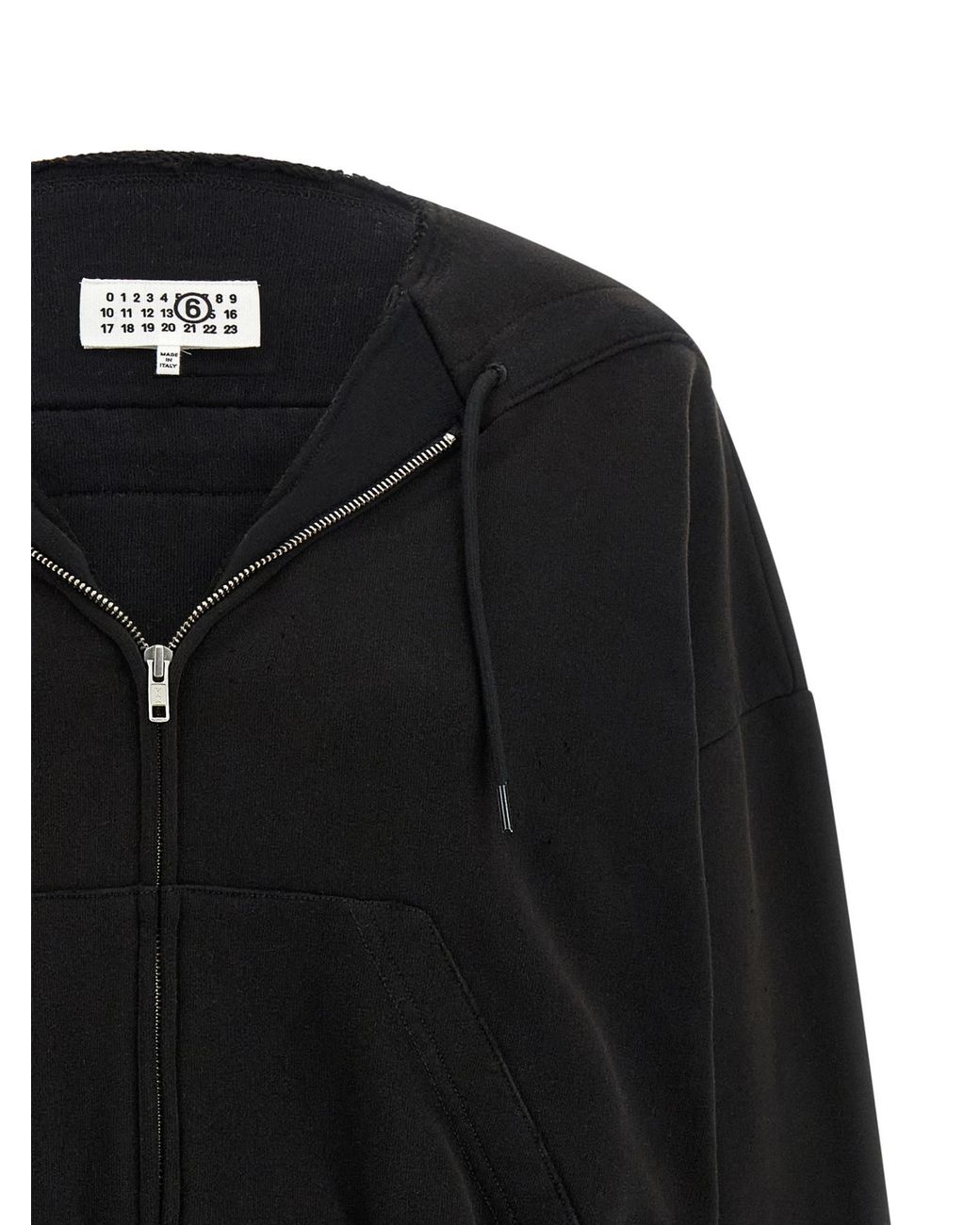 MM6 by Maison Margiela Black Drawstring Hoodie