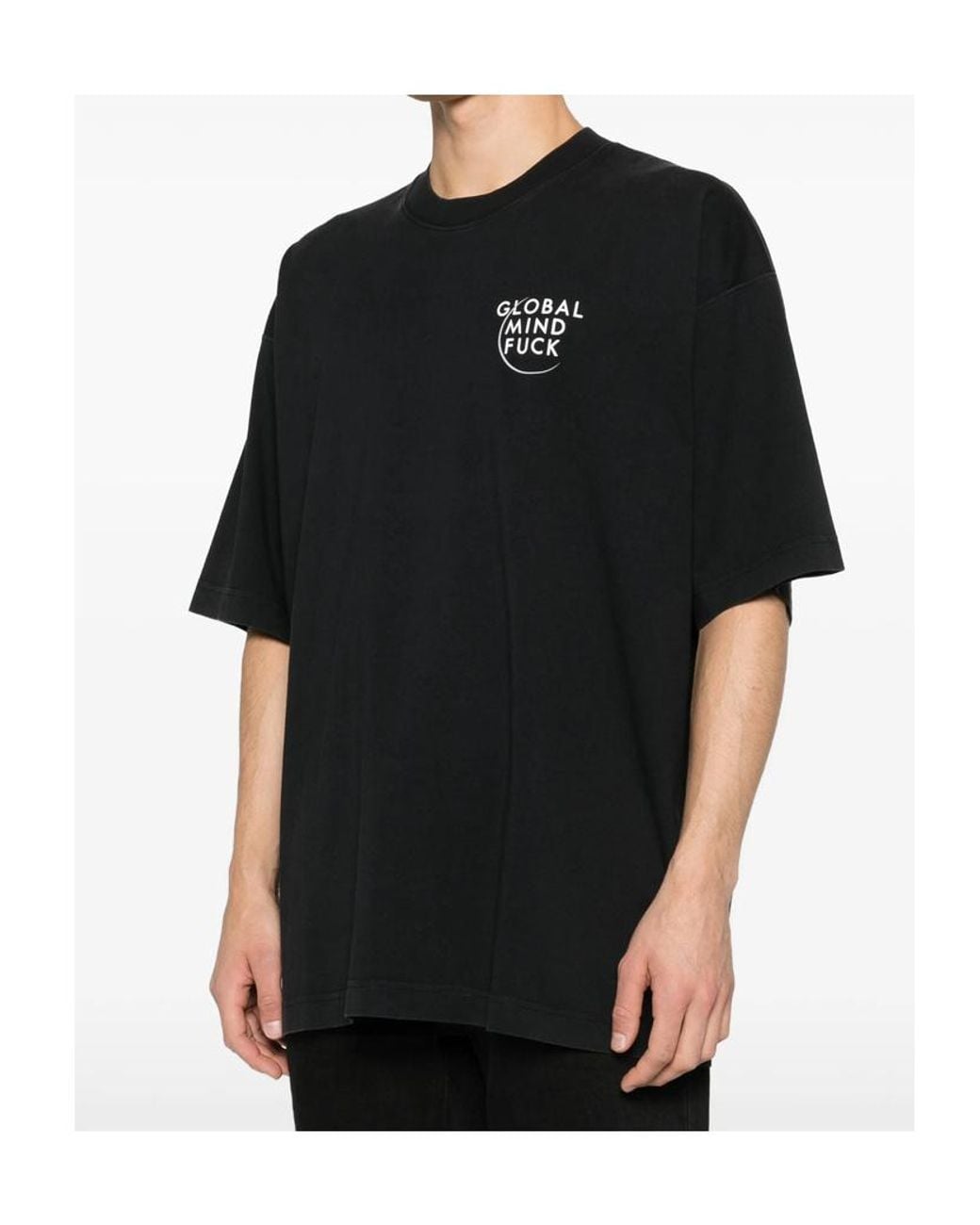 Vetements Black Global Mf T-Shirt for men