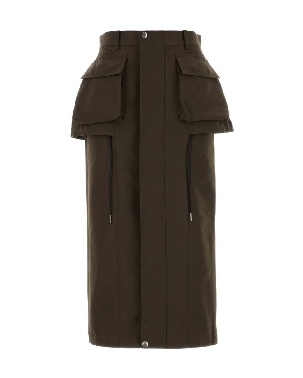 Sacai Green Grosgrain Bonding Skirt