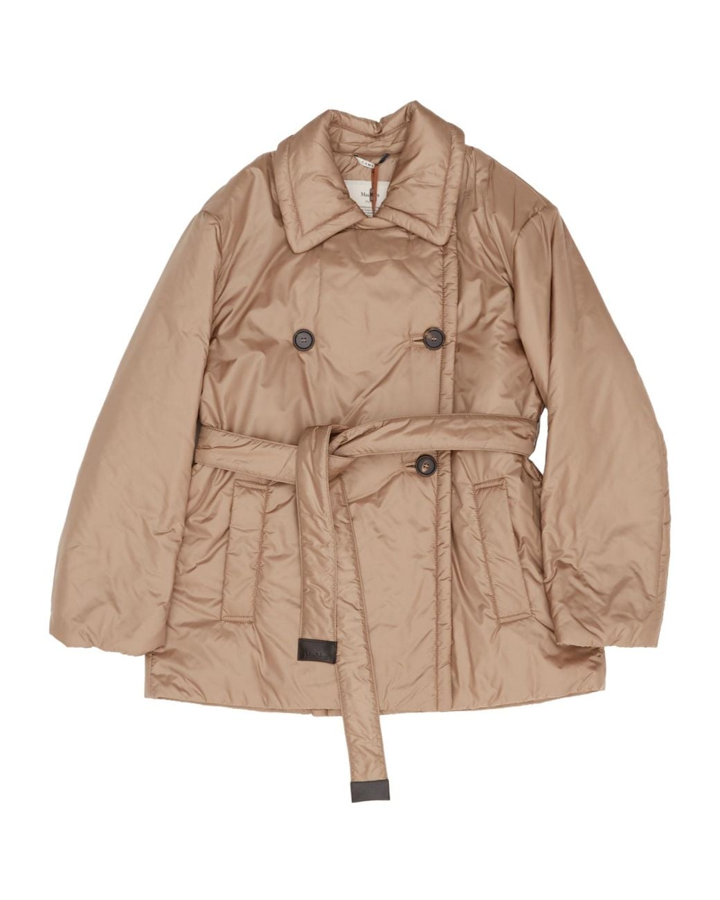 Max Mara Brown The Cube Calla Padded Trench Coat