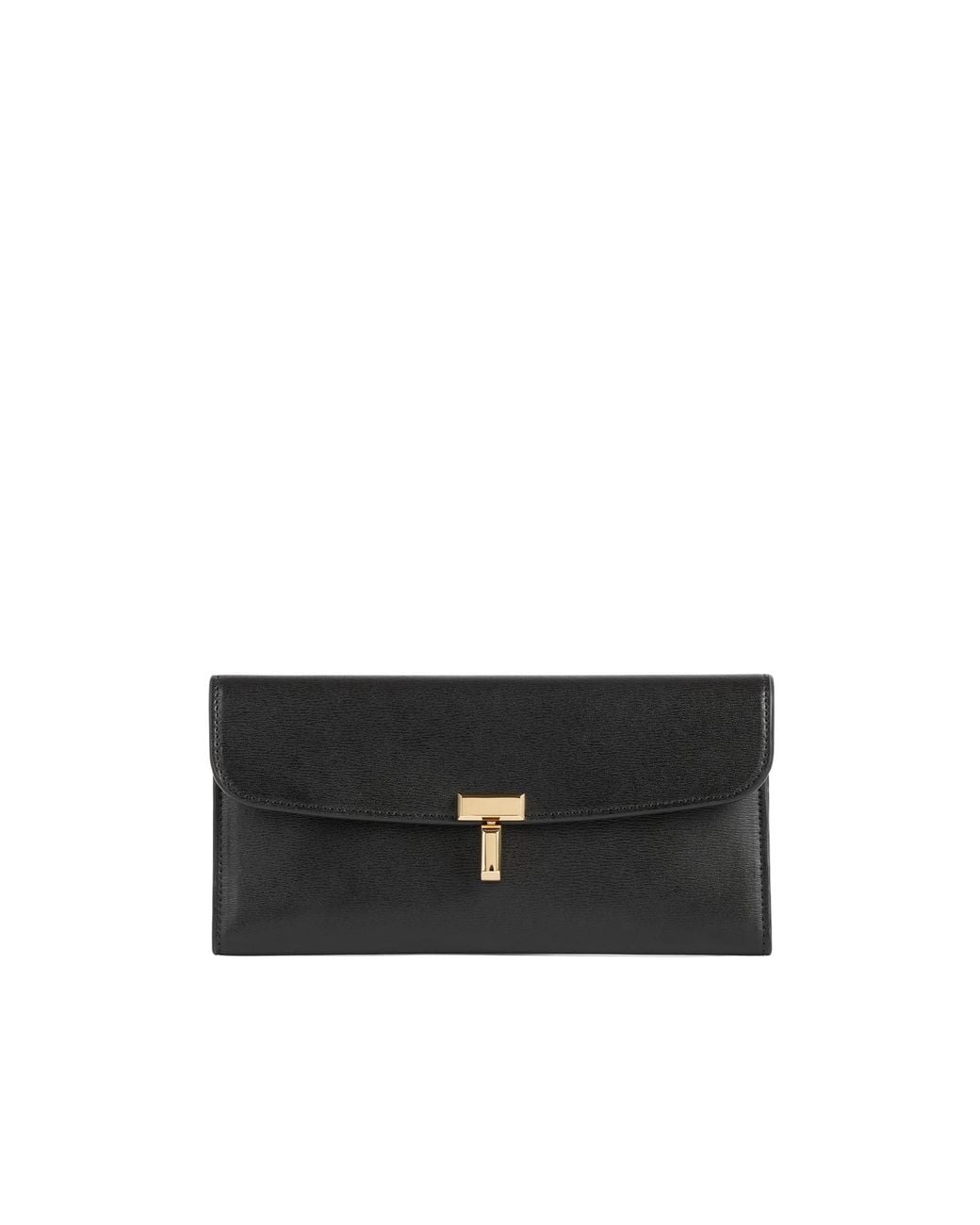 Totême Black Totême T Lock Fold-Over Wallet