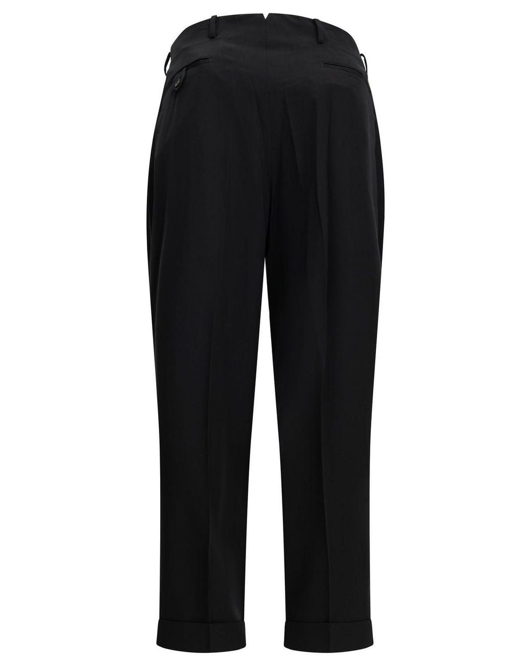 A.PRESSE Black Wide-Leg Tailored Pants for men