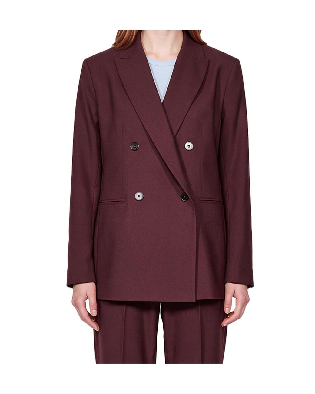 Antonelli Purple Double-Breasted Blazer