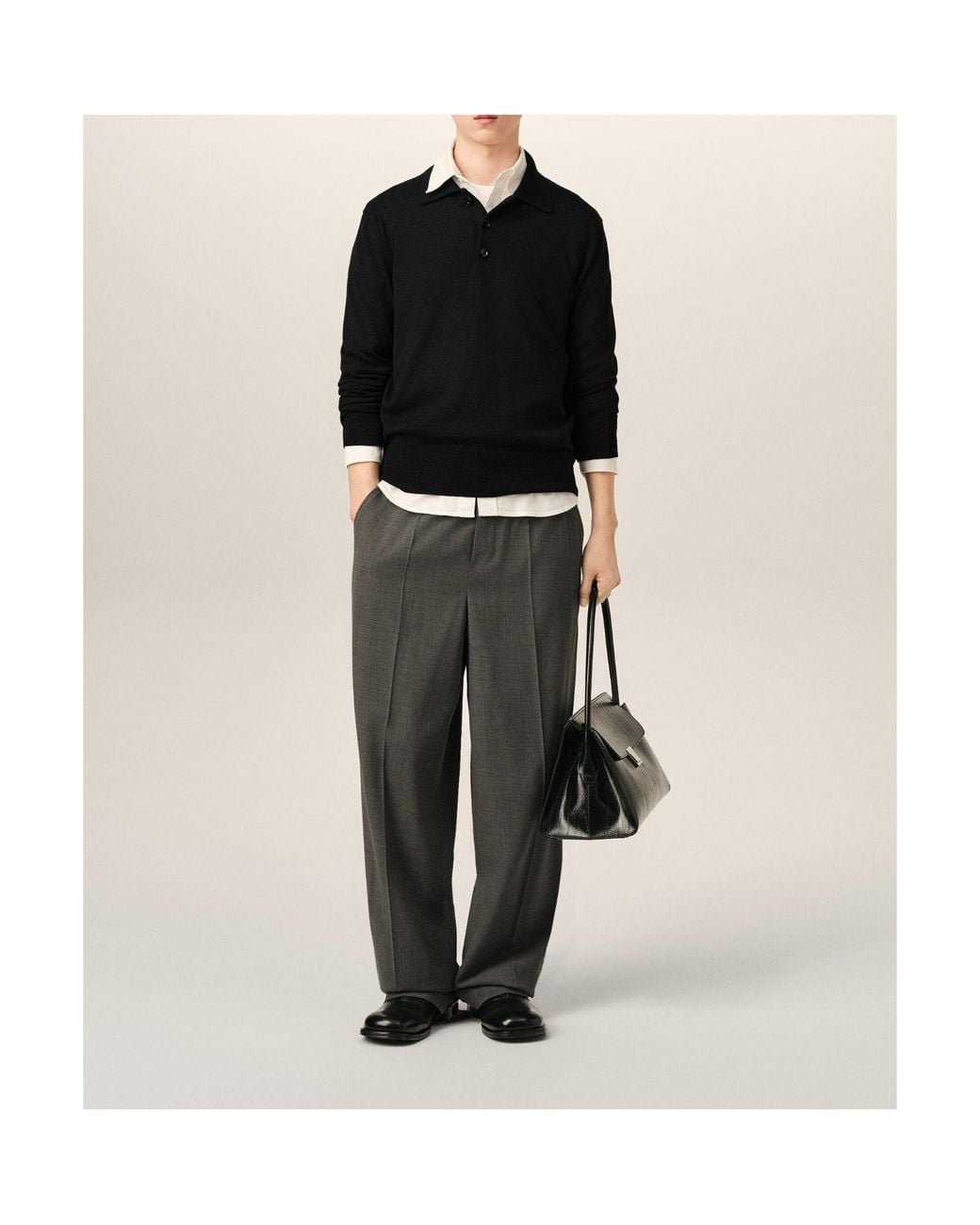 AMI Black Ami Ami De Coeur Polo Shirt for men