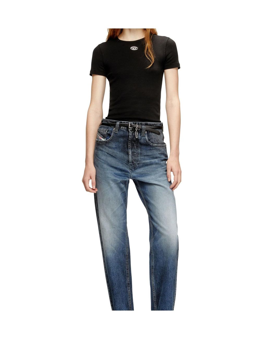 DIESEL Black T-Ele-Long-Od T-Shirt