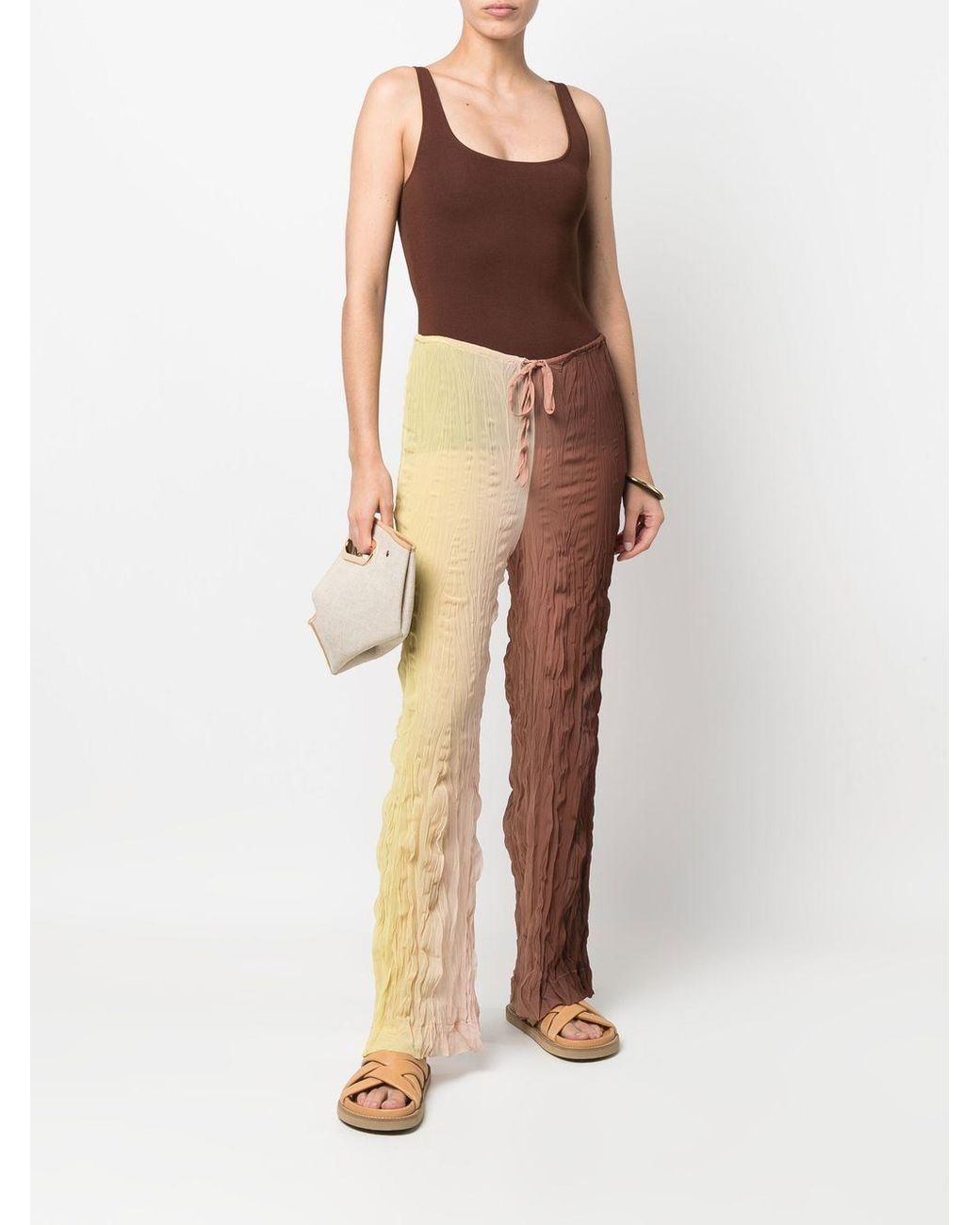 Erika Cavallini Semi Couture Multicolor Logo Casual Pants