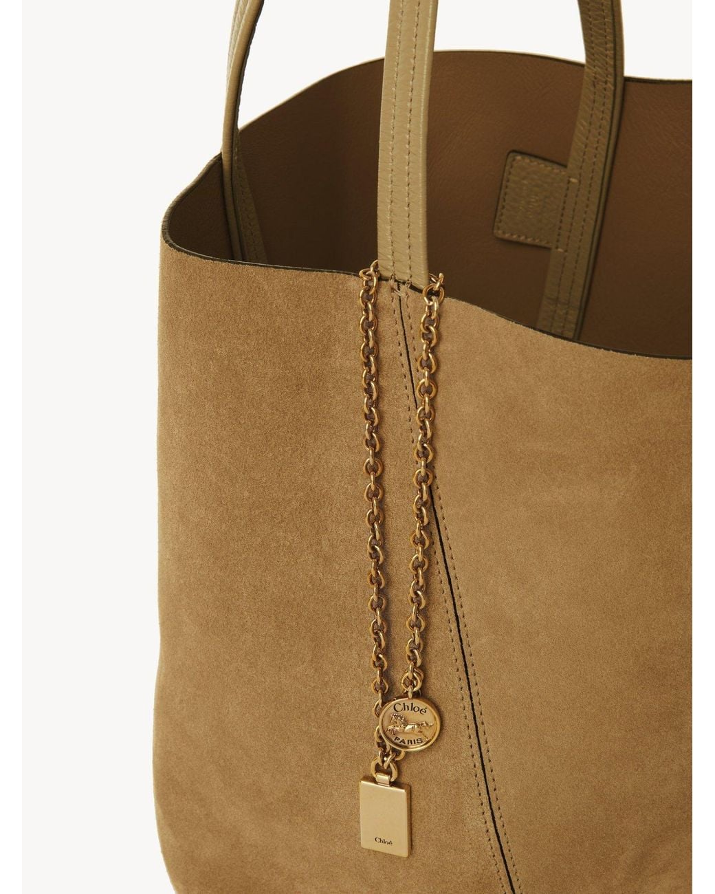 Chloé Natural Spin Suede Tote Bag