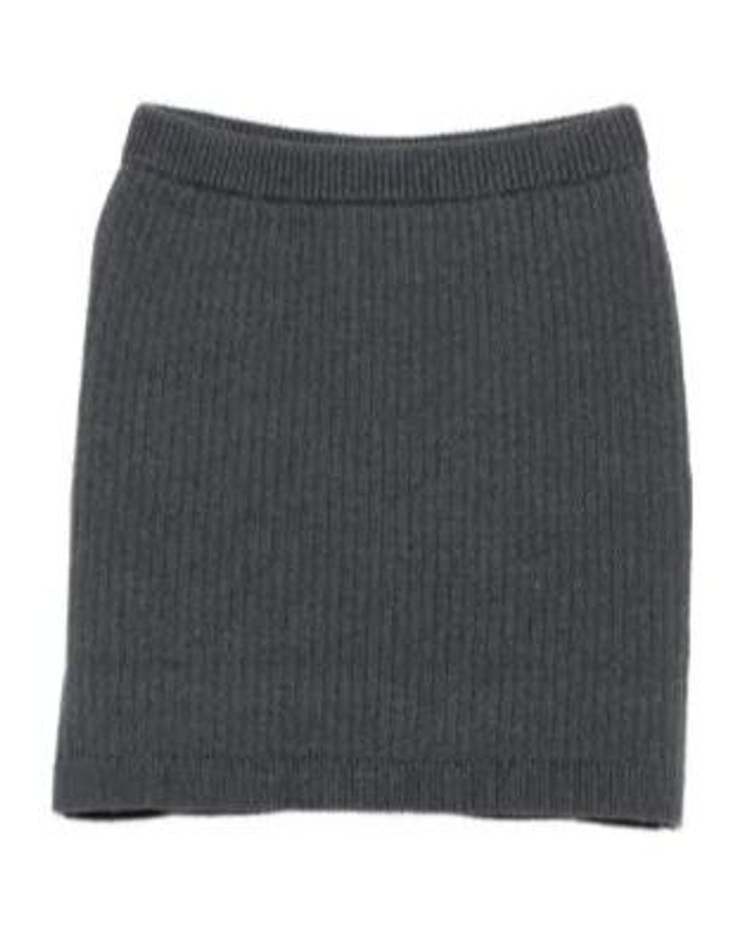 J.W. Anderson Black Logo-Plaque Cable-Knit Mini Skirt