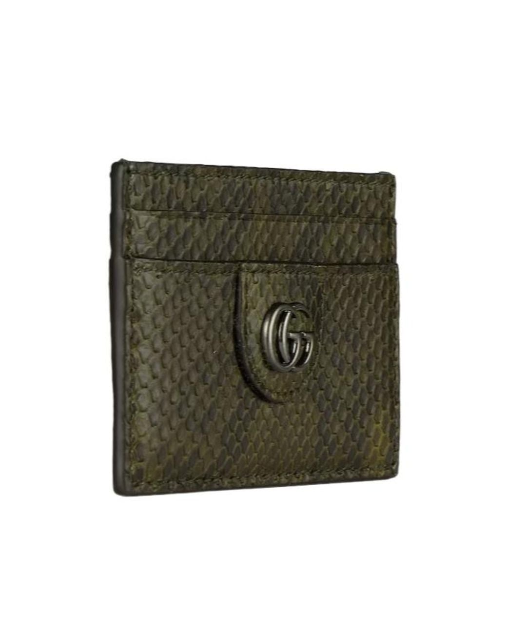 Gucci Green Python Card Case for men