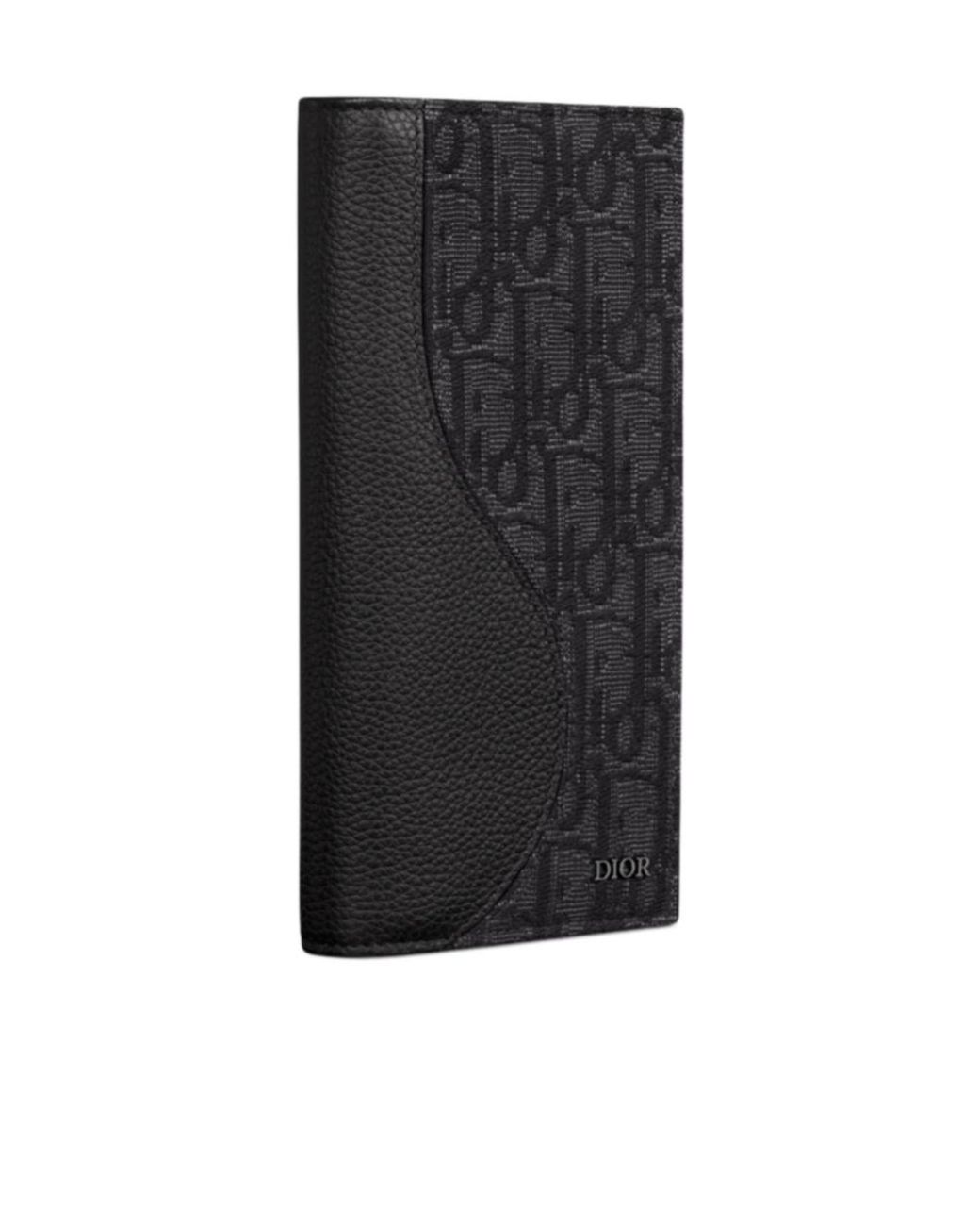 Dior Black Saddle Long Vertical Wallet for men