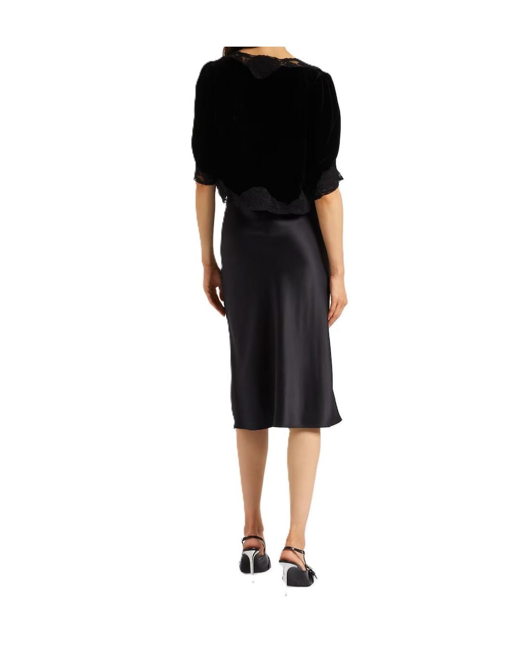 Rixo Black Ursula Velvet Top