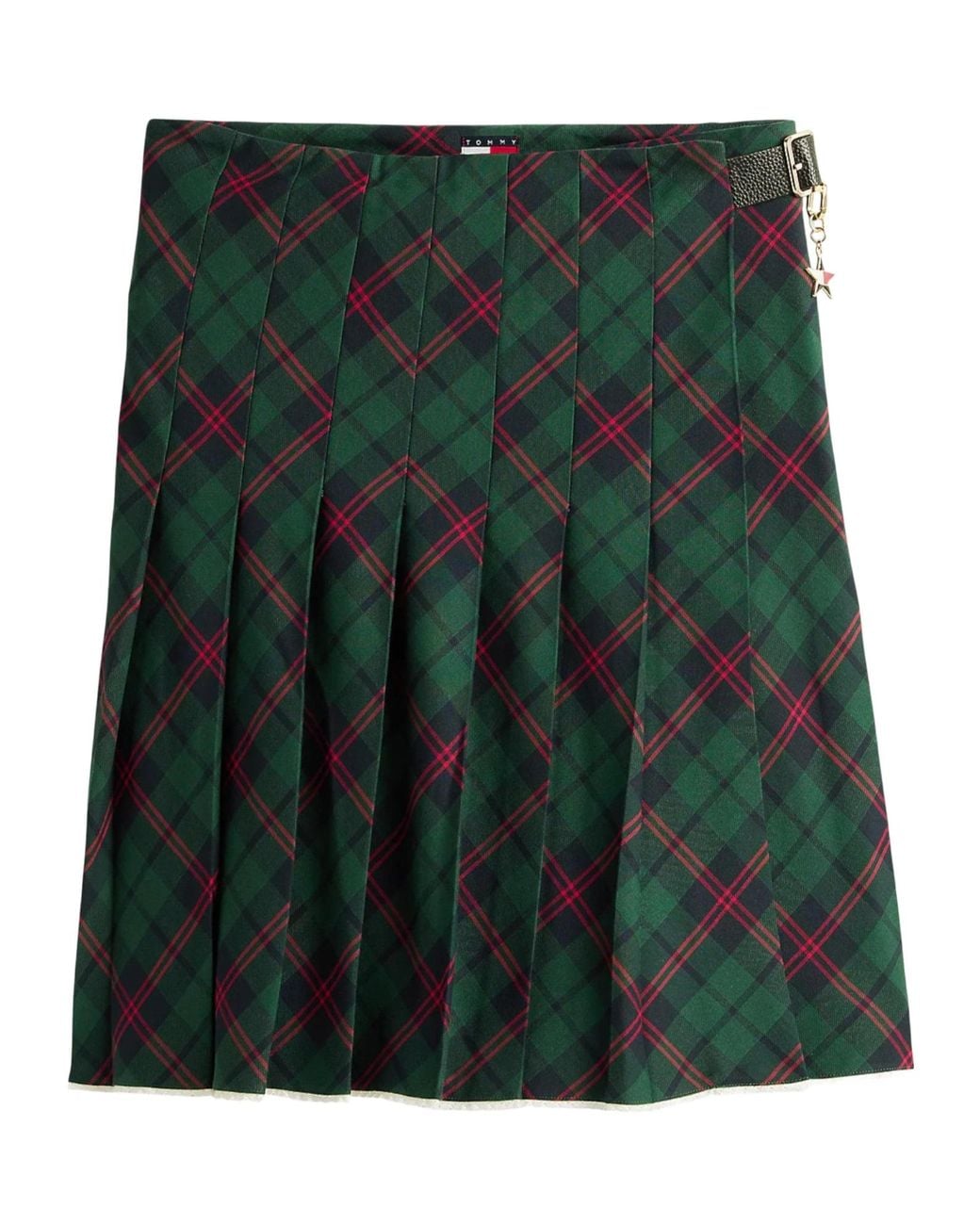 Tommy Hilfiger Green Pleated Skirt