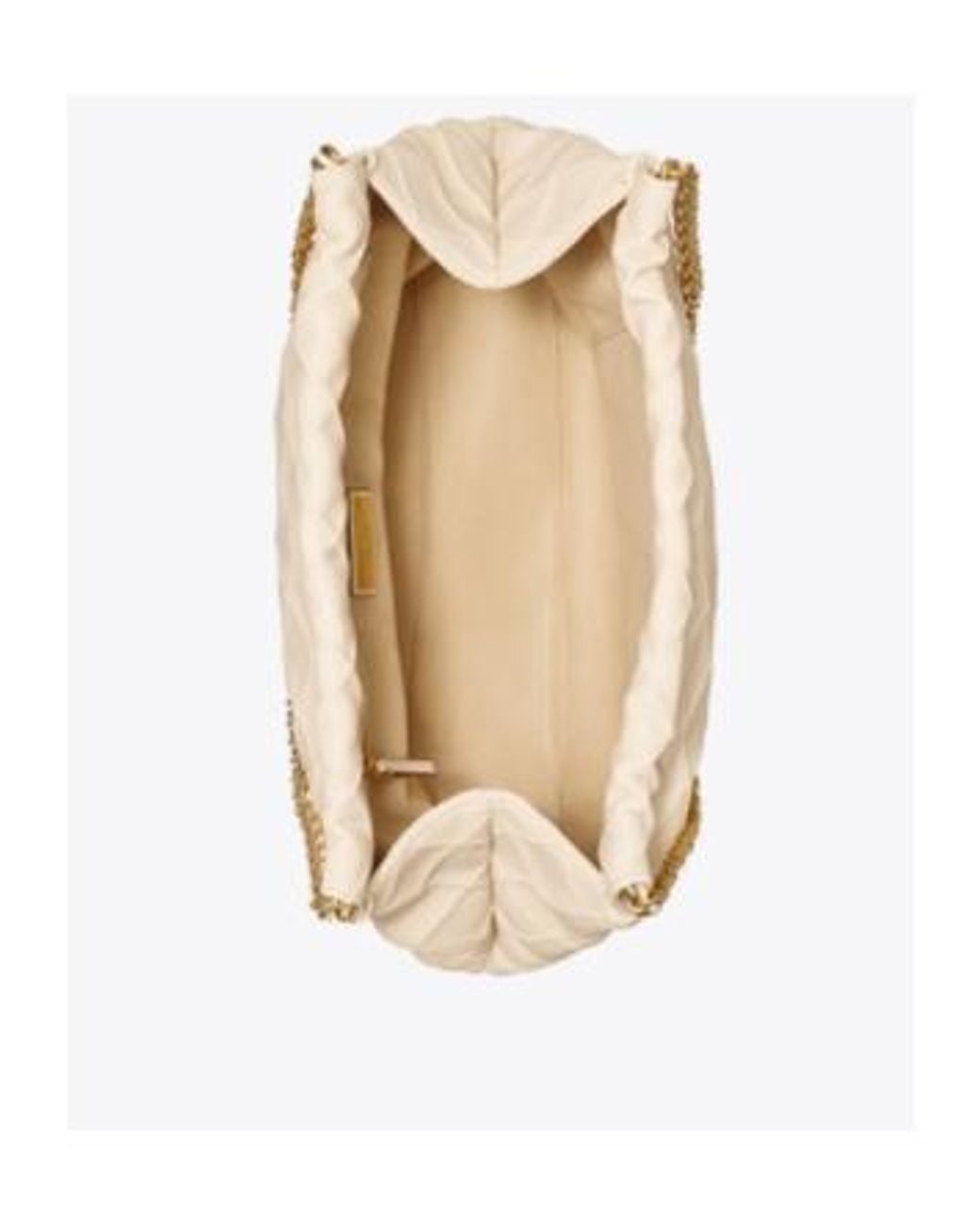 Tory Burch Natural Fleming Soft Drawstring Tote Bag