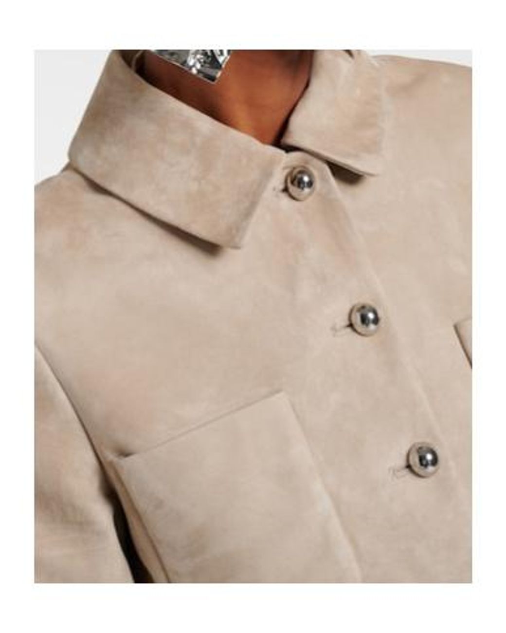 Altuzarra Natural Astley Suede Jacket