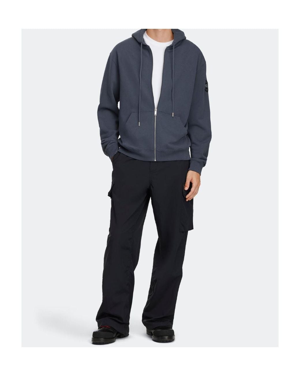 Canada Goose Loon Logo-Patch Zip-Up Hoodie in Blue for Men | Lyst
