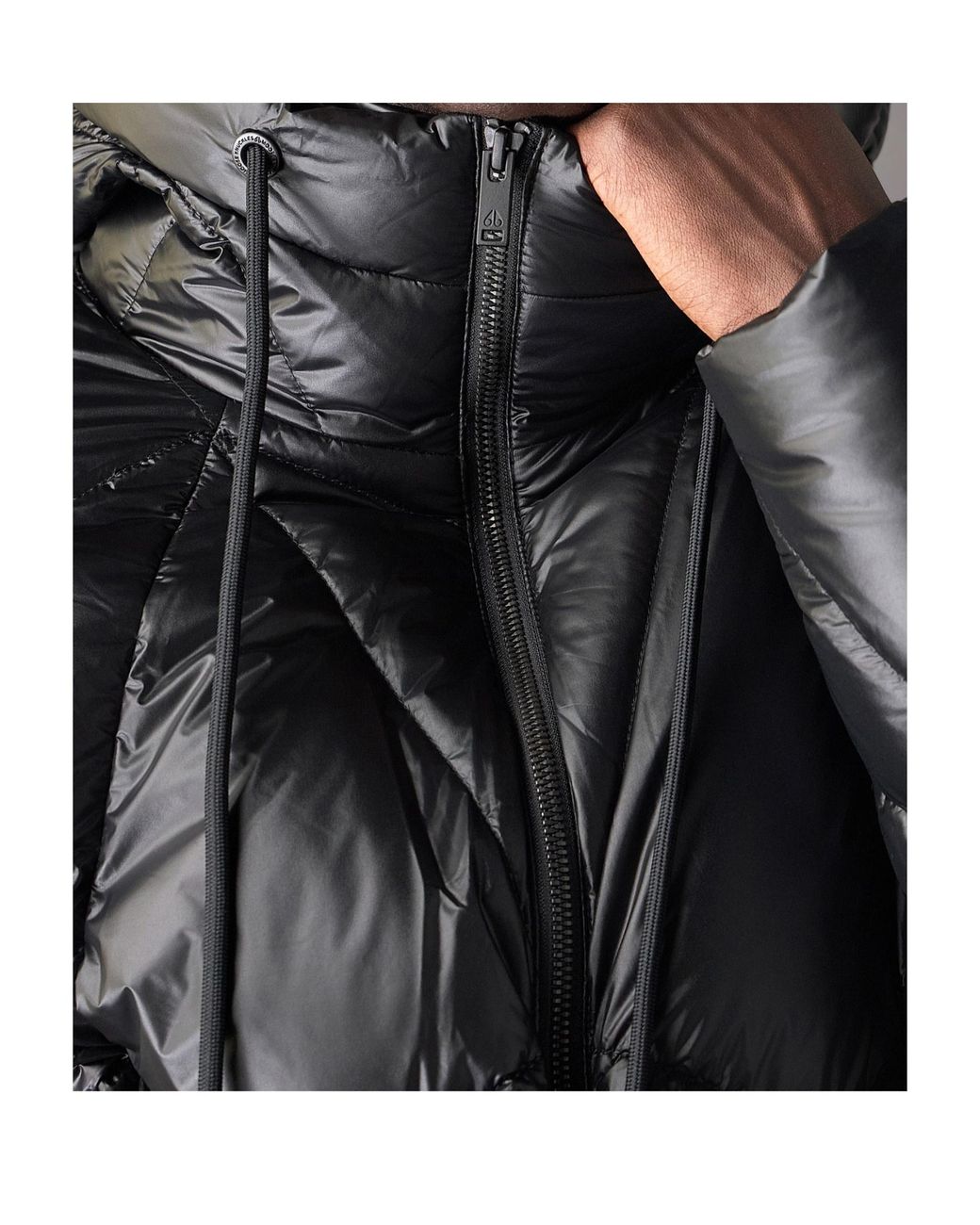 Moose Knuckles Black Iceberg Quilt Down Puffer Jacket for men