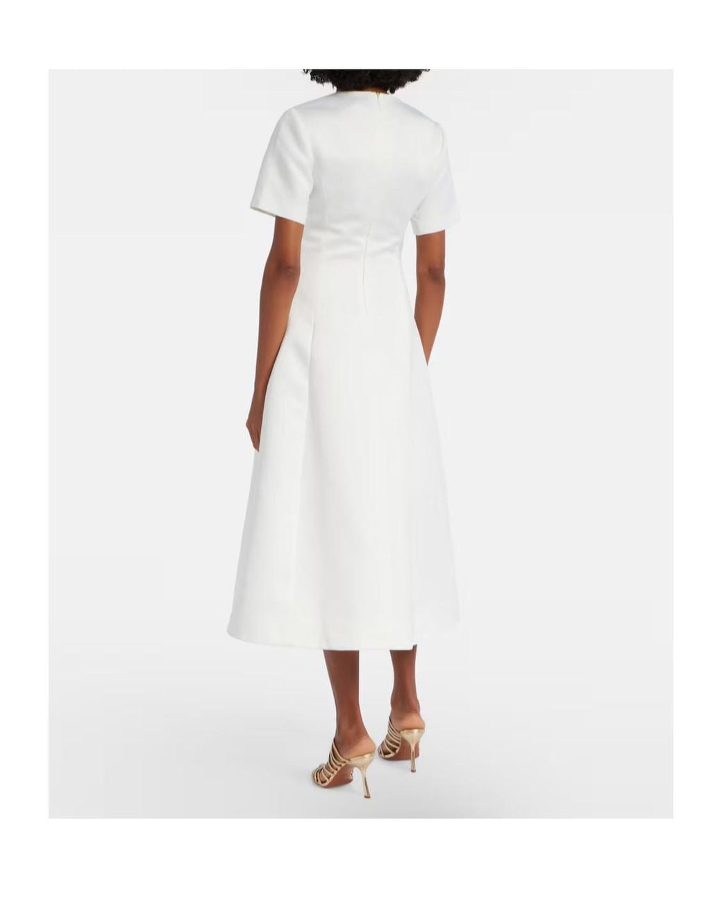 Leo White Caroline Floral-Appliqué Midi Dress