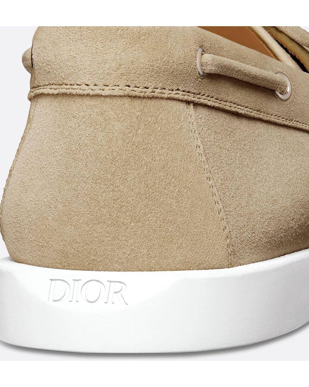 Dior White Granville Boat Shoe for men