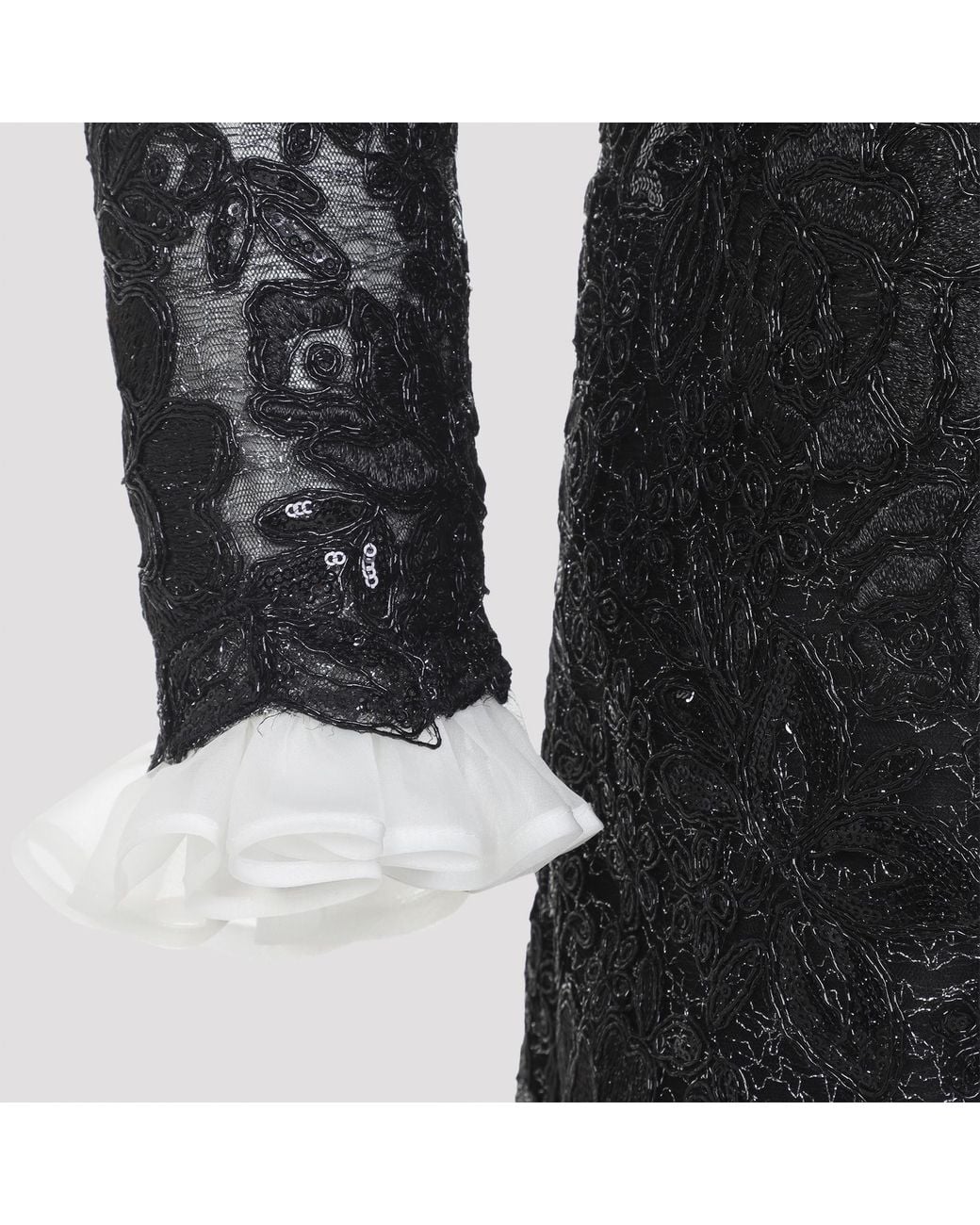 Giambattista Valli Black Sequin-Embellished Mini Dress