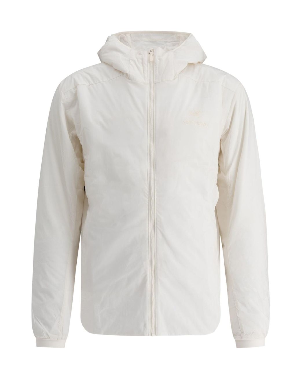 Arc'teryx White Atom Hooded Jacket for men