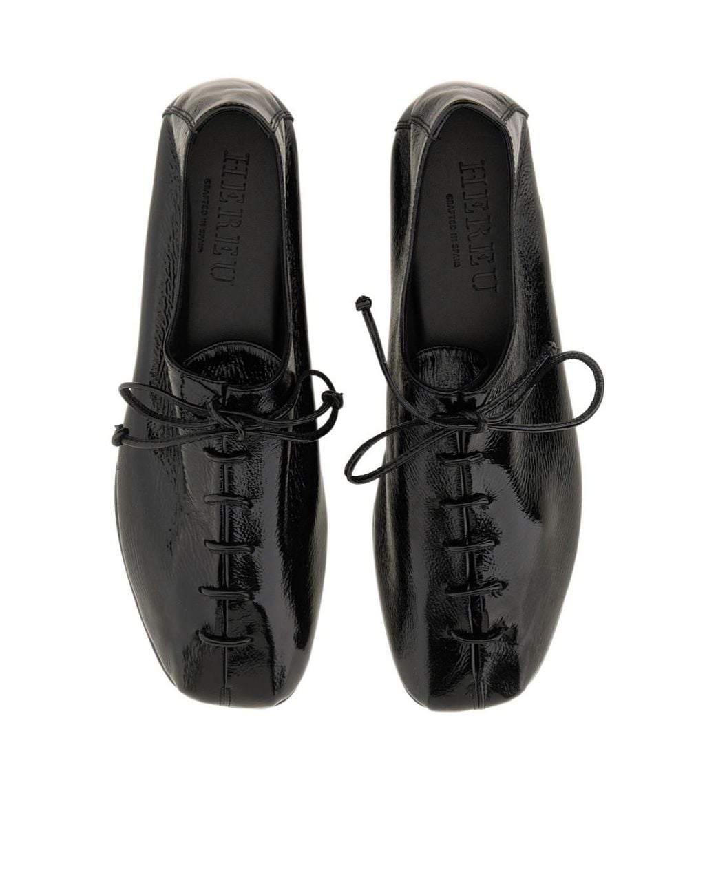 Hereu Black Plegada Lace-Up Shoes