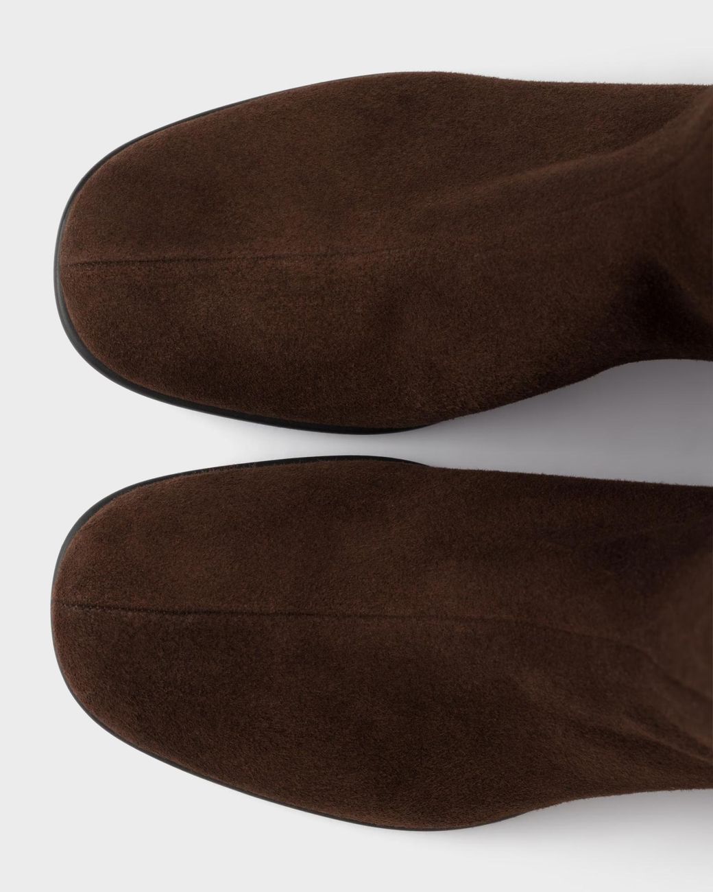 Prada Brown Stretch Suede Boots