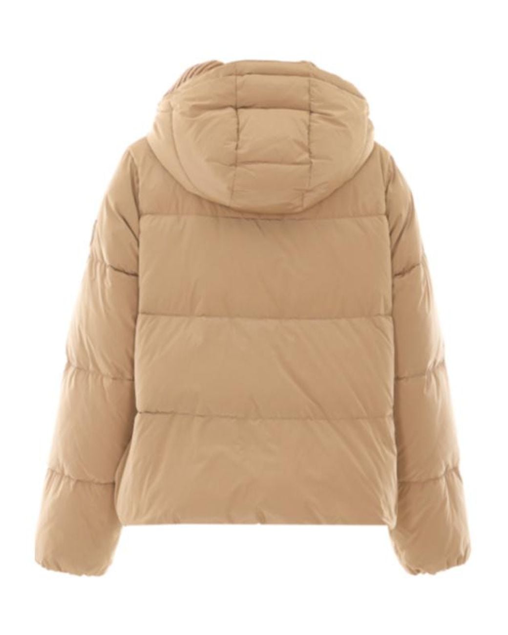 Pinko Natural Ribbed-Collar Zipped Puffer Coat