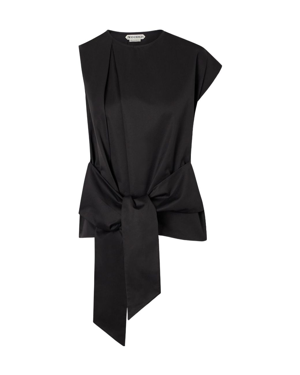 J.W. Anderson Black Tie-Detailed Cotton Top