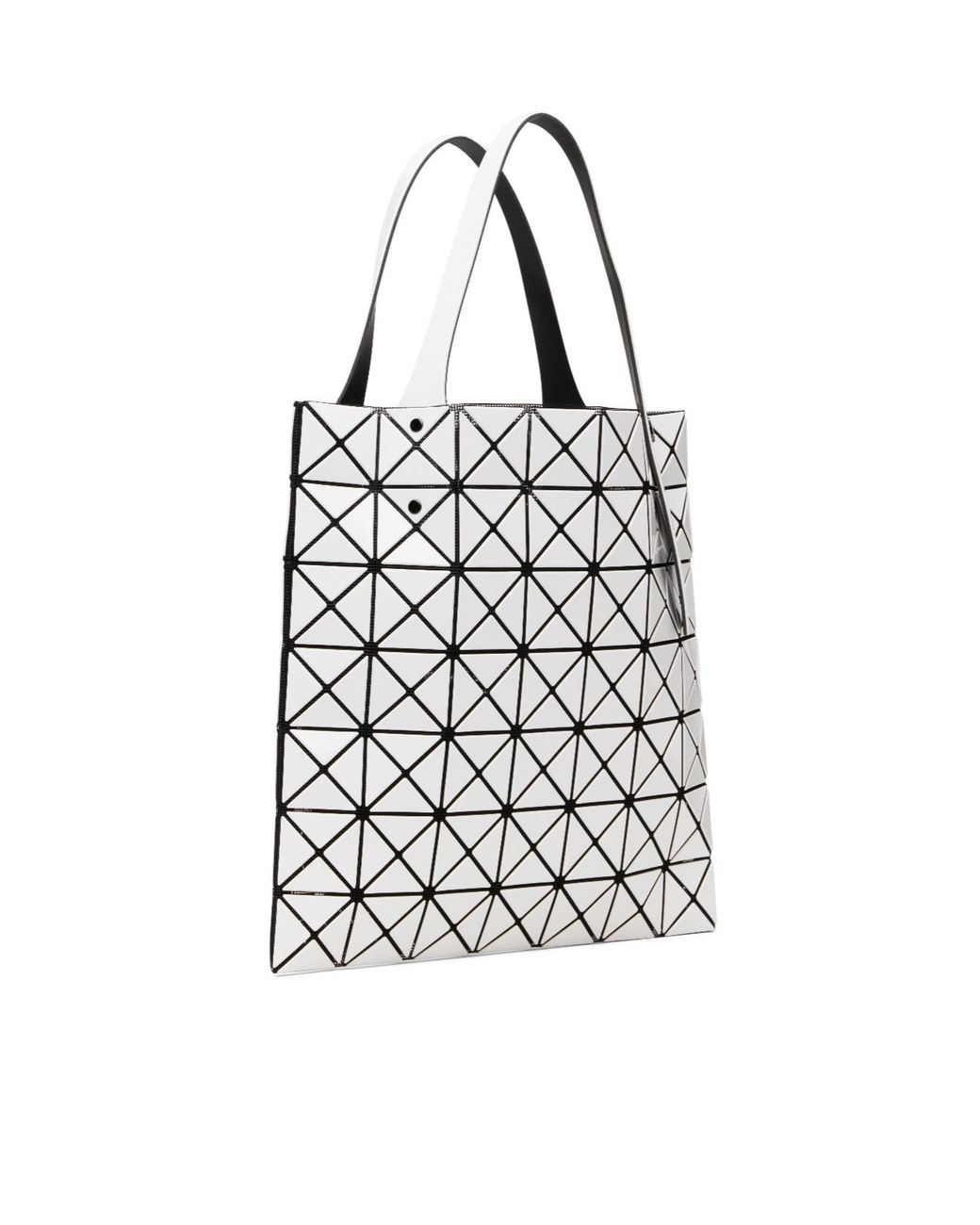 Issey Miyake White Geometric Patterned Shoulder Bag for men