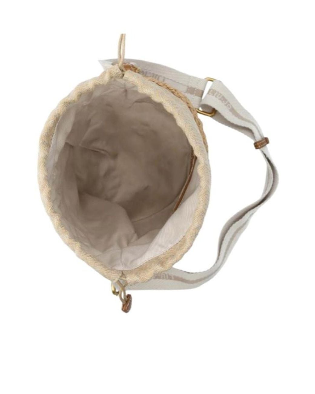 Liu Jo White Straw Bucket Bag