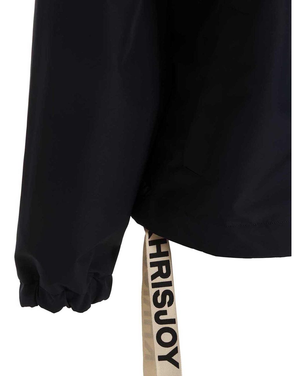 Khrisjoy Black Hooded Zipped-Up Jacket for men