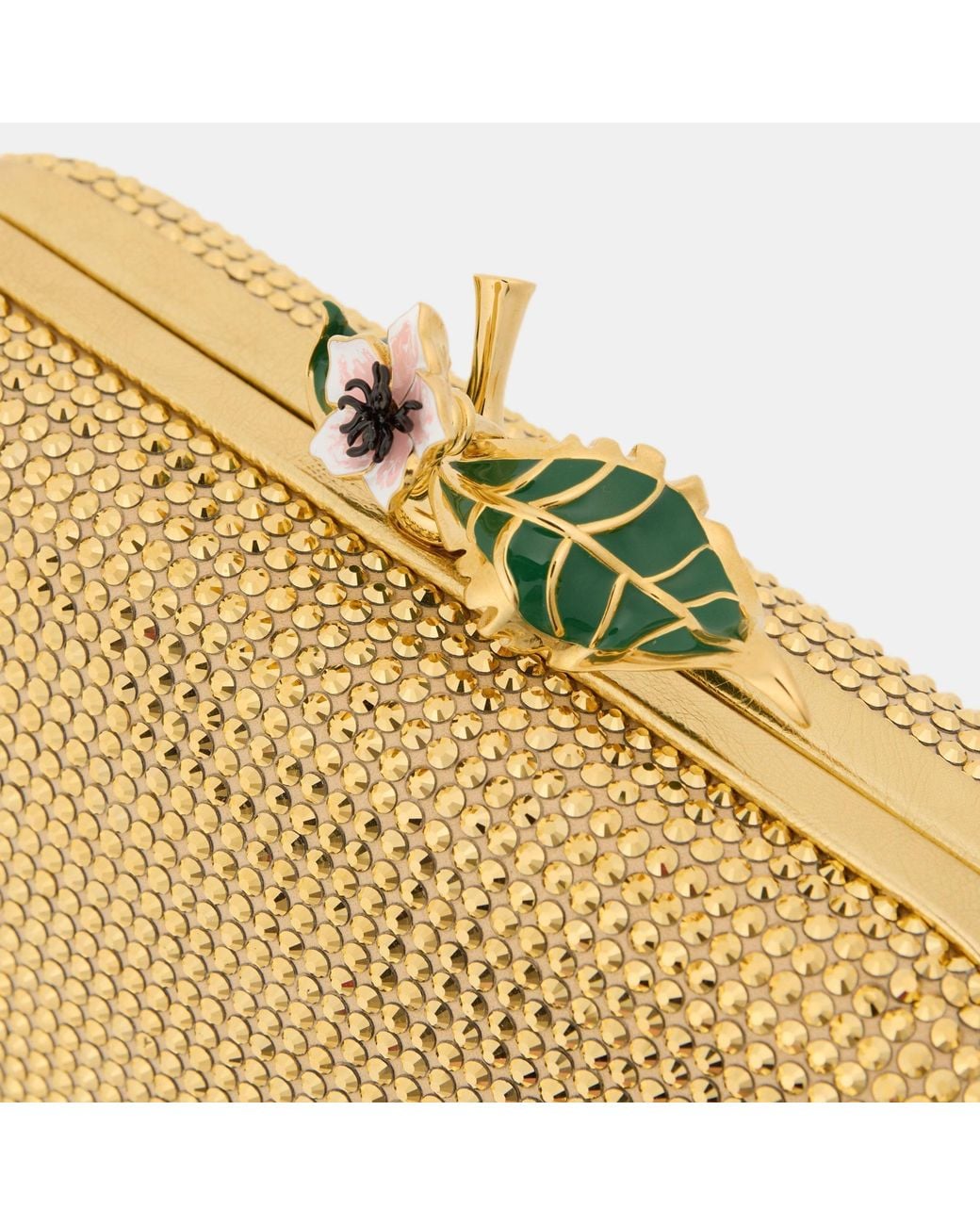 Bottega Veneta Metallic Hotfix Knot Clutch Bag